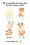 Cute Giraffe, Dog, Deer And Stars Kids Baby Room Sticker - 3