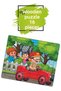 Kids on the Race, Forest Animals, Rabbits, Strawberry House 16 Pieces Wooden Puzzle Jigsaw Puzzle Set of 4 - 5