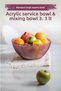 Acrylic Baroque Plum Large Square Fruit & Salad Bowl & Mixing Bowl / 3.3 Lt (NOT GLASS)