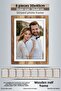 8 قطع إطار 30x40 - إطار خشبي أبيض مخطط - إطار MDF A3 - إطار PVC