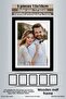 5 قطع إطار 13x18 - إطار مخطط أبيض وأسود - إطار MDF - إطار صور PVC