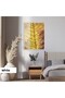 Amazing | Gold Leaf Model (Macro) | Framed Tempered Glass Table Single Vertical