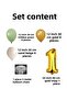 5 Year Old Mildew Green Themed Birthday Set Metallic Gold Sand Beige Mildew Green Balloons Gold Foil Number - 2