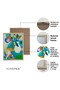 Natural Wood Framed Painting Set of 4 D-015 - 3