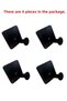 Self-Adhesive Hanger Single Matte Black Pack of 4 - 3