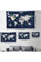 Wall Cloth Children's Room World Map Quality Canvas Wall Tapestry-4044 - 3