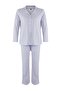 Lila %100 Pamuklu Çizgili Gömlek-Pantolon Örme Pijama Takımı TBBAW26AI00017 - 5