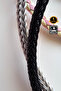 Mesh Coated Steel Bracelet - Black Silver - 2