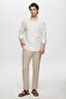Ds Damat Slim Fit Mink Striped 100% Cotton Summer Linen Shirt - 5