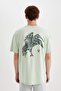 100% Cotton Vikings Boxy Fit Crew Neck Back Printed Short Sleeve T-Shirt C5869Ax24Hs - 7