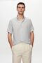 Ds Groom Slim Fit Blue Seersucker Striped Short Sleeve Summer Shirt - 2
