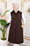 Hooded Quilted Vest Tsd250209 Bitter Brown - 2