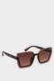 Women's Large Coffee Plastic Frame Coffee Glass Uv Sunglasses F0602Axns - 2