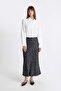 A-Line High Waist Polka Dot Patterned Long/Maxi Length 100% Satin Skirt D3905Axns - 2