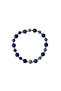 Certified Lapis Lazuli-Hematite Natural Stone Zircon Apparatus Bracelet 6-8 mm - 7