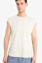 100% Cotton Boxy Fit Crew Neck Printed Tank Top C5040Ax24Hs - 3