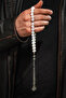Natural Stone Rosary - Natural Large Stone Rosary with White Agate Stone 10mm - 4