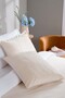 Linda Cream Velvet Double Duvet Cover Set 200x220 with 4 Pillows 5007 - 5