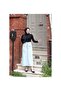 Full-Length Buttoned Hem Pocket Hijab Skirt Antique Dusty Blue