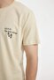 100% Cotton Slim Fit Slim Fit Crew Neck Printed Short Sleeve T-Shirt C6912Ax24Sm - 5