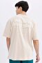 100% Cotton Oversize Wide Fit Crew Neck Back Printed Short Sleeve T-Shirt C7165Ax24Sm