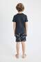 Boys' Pajama Set Printed Short Sleeve Top Shorts C7910A824Sm - 6