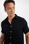 Regular Fit Polo Collar Cotton Short Sleeve Shirt C7633AX24SM - 3