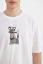 Comfort Regular Fit Comfortable Fit Crew Neck Back Printed Short Sleeve T-Shirt C4086Ax24Smwt34 - 6