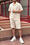 Men'S, Seersucker, Summer, Loose Fit, Linen Blend, Shirt-Shorts Set 297-g13 - 4