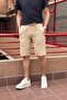 Male, Elastic Waist, Regular Fit, Muslin Weaving, 100% Cotton, Summer Shorts-Bermuda 303 - 5
