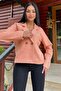 Orange Double Breasted Collar, Double Buttons, Comfortable Fit, Ribbed Stem Jacket - 4