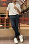 Men'S, Waist-Tied, Plaid Pattern, Stretch Fabric, Pleated Detail, Jogger Pants 24Inp199K - 4