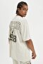 Defactofit Nba Milwaukee Bucks Oversize Wide Fit Crew Neck Heavy Fabric Back Printed Short Sleeve