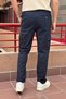 Men'S, Elastic Waist, Ribbed Detail, Cotton, Linen Woven, Regular Fit, Cargo Pocket Pants Inp293 - 3