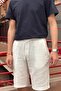 Male, Elastic Waist, Regular Fit, Muslin Weaving, 100% Cotton, Summer Shorts-Bermuda 303 - 6