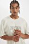 Defactofit Nba Milwaukee Bucks Oversize Wide Fit Crew Neck Heavy Fabric Back Printed Short Sleeve - 5