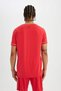 DeFactoFit Standard Fit Crew Neck Printed Heavy Fabric Short Sleeve Sportswear T-shirt D1007AX24SM - 6