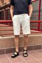Male, Elastic Waist, Regular Fit, Muslin Weaving, 100% Cotton, Summer Shorts-Bermuda 303 - 3
