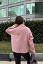 Women's Powder Double Breasted Collar, Double Button, Comfortable Fit, Ribbed Stamp Fabric Jacket - 3