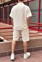 Men'S, Seersucker, Summer, Loose Fit, Linen Blend, Shirt-Shorts Set 297-g13 - 6