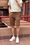 Male, Elastic Waist, Regular Fit, Muslin Weaving, 100% Cotton, Summer Shorts-Bermuda 303 - 4