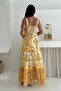 Crepe Fabric Dress Yellow - 4