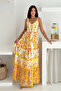 Crepe Fabric Dress Yellow - 2