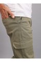 Khaki Color Men's Cargo Pocket Linen Trousers - 6