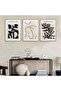 Natural Wooden Framed 3-Piece Painting Set Hpn082