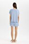 Be in Love Pajama Set - Short Sleeve, Elastic Waist, B8678Ax24Sm - 7