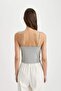 Basic Plain Undershirt with Fitted U-Neck Straps C5708Ax24Sp - 6