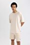 Fit Oversize Fit Crew Neck Printed Short Sleeve T-Shirt A1624ax24sm - 7