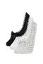 Women's Appliqué 3-Piece Cotton Ballerina Socks B8448Axns