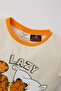 Baby Boy Garfield Pajamas Set Combed Cotton Short Sleeve Top with Elastic Waist Long Bottom C1996A524Sm - 3